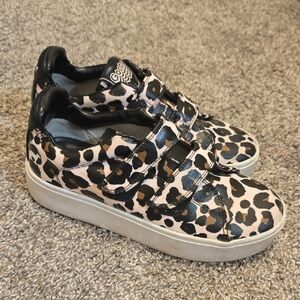 Leopard Print Kids Sneakers